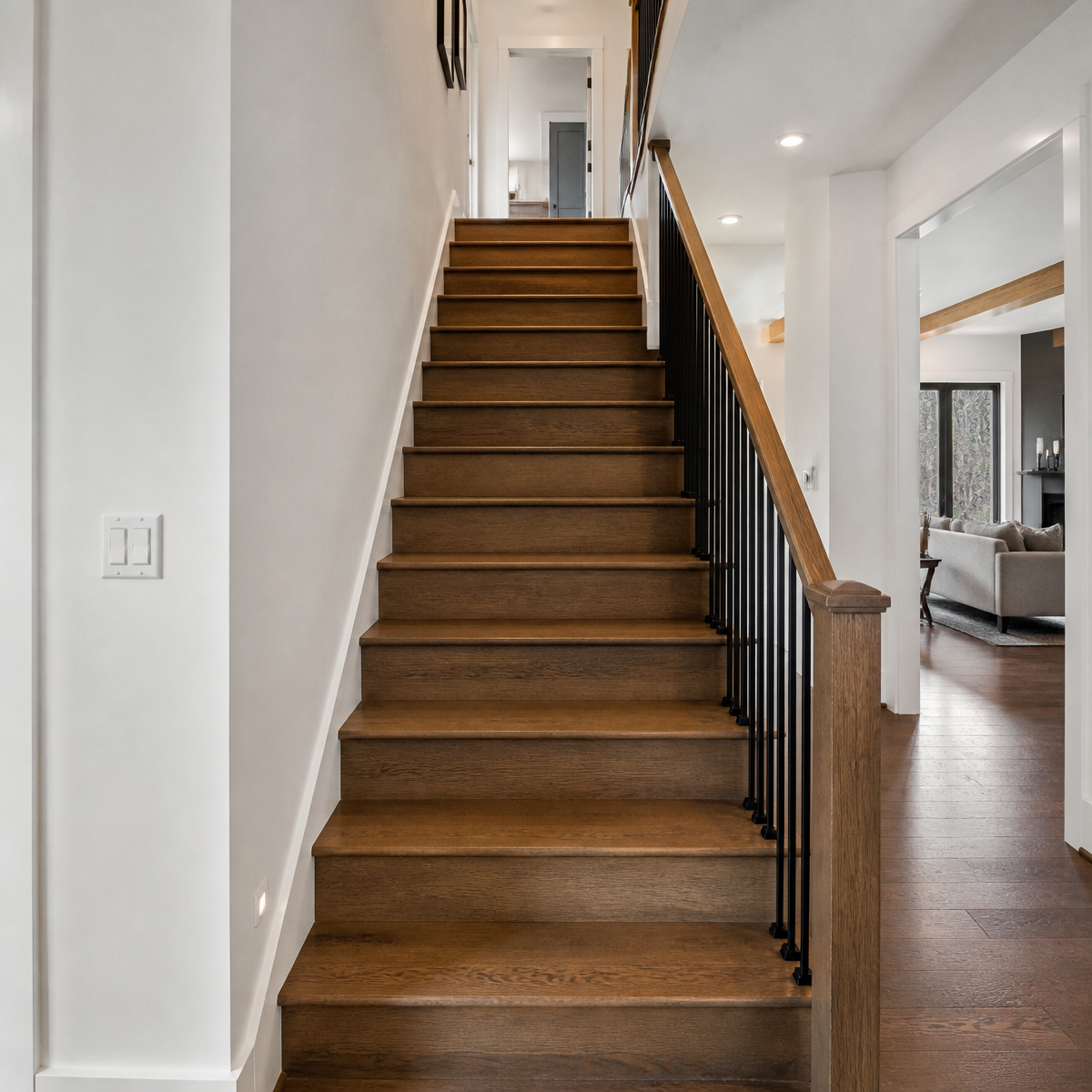 Hardwood stair installation in the Greater Seattle Area
