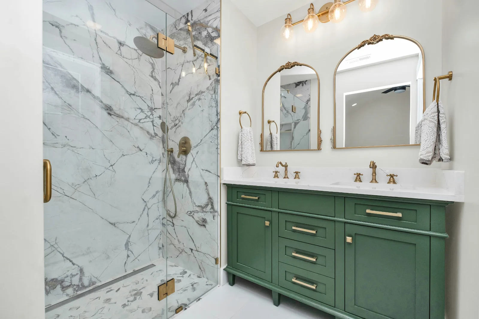 Where wall tile changes a room